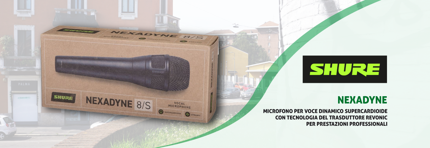 Shure Nexadyne™ Il nuovo Microfono con tecnologia Shure Revonic™ Dual Transducer